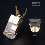 Cat8 Ethernet Plug RJ45 Connector 8P8C Modular Termination Shielded 1.5mm Large Pin Hole For Cat 8 23AWG LAN Networking Cable