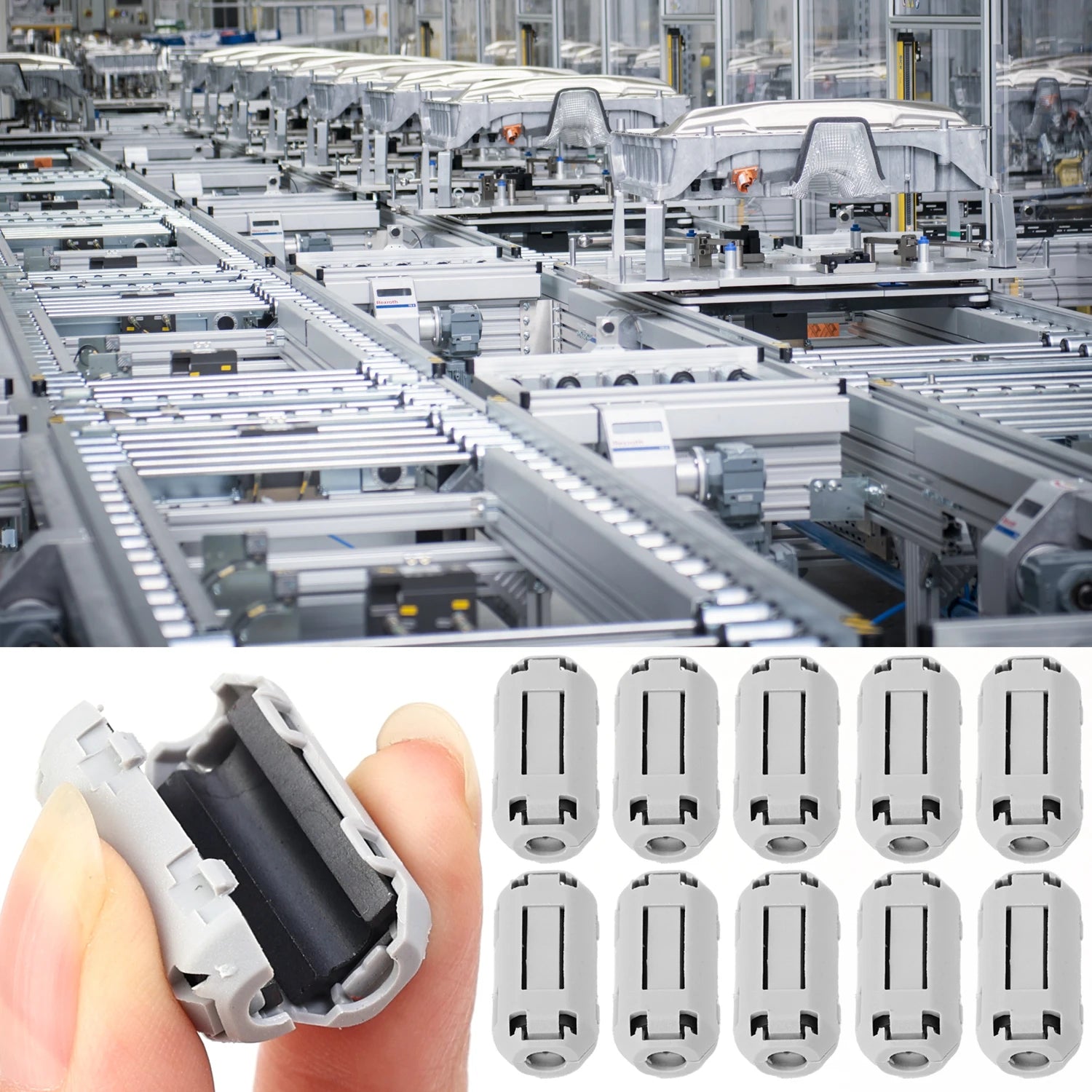 1/20pcs TDK 5mm Diameter Ferrite Core Noise Suppressor Powerline Power Cord Filter Ring Cable Clamp RFI EMI Cables Clips