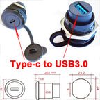 1Pcs Metal Round Socket Module D Type RJ45 Straight Through Network USB2.0 USB3.0 Connector Panel Mounting HDMI CAT6