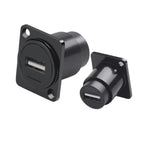 1pc Metal Round/D Type Module RJ45 CAT6&USB 2.0/3.0&Type C&HDMI-Jack Socket Through Network Panel Mounting Electronic Connector