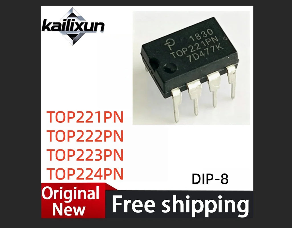 (10Pcs)TOP221PN TOP222PN TOP223PN TOP224PN DIP-8 Power Management IC Integrated Circuit Chip