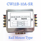 Three-Phase Power Filter inverter EMI Servo Filter Purifier CW12B-10/20/30/40/50/60A-S/SR AC 380V Three-Wire Rail Mount Terminal