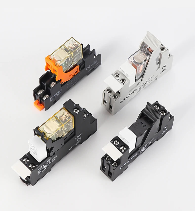 ENMG G2RL-1-E/G2RL-2 DIN Rail Relay 16A 24VDC SPDT LED Indicator Compact Electromagnetic Relay with Surge Protection TVS