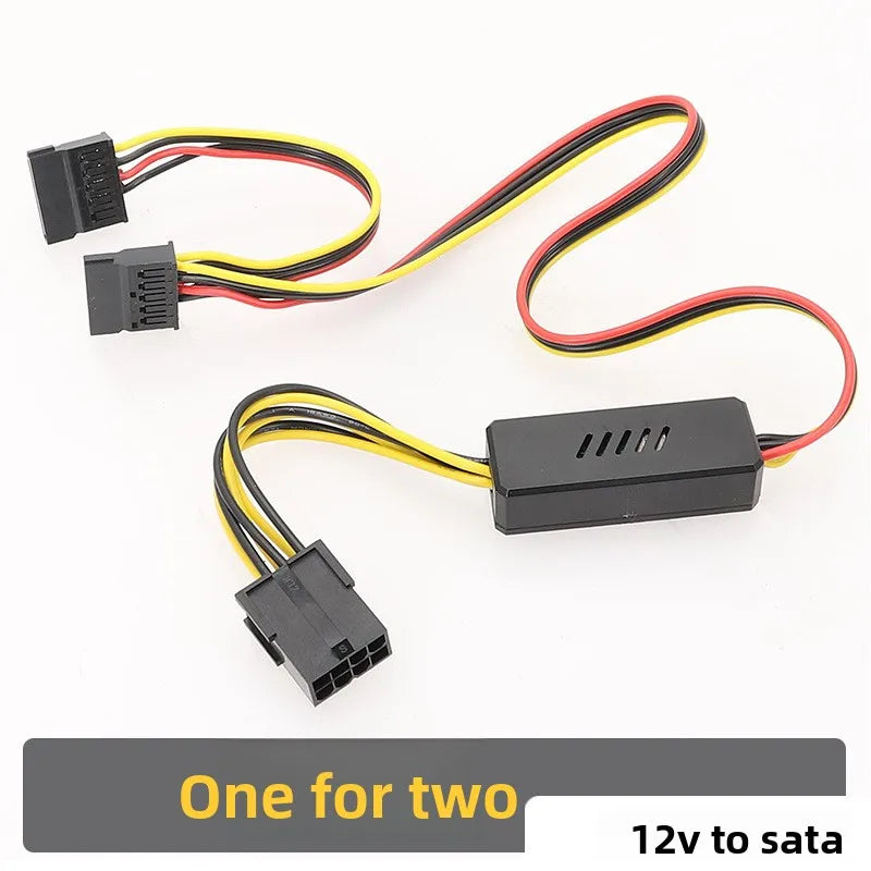 Graphics Card Hard Drive Cable GPU PCIE 8Pin Female To 1 2 3 4 SATA Hard Drive 18awg Power Supply Cable 12V To IDE Molex Cables