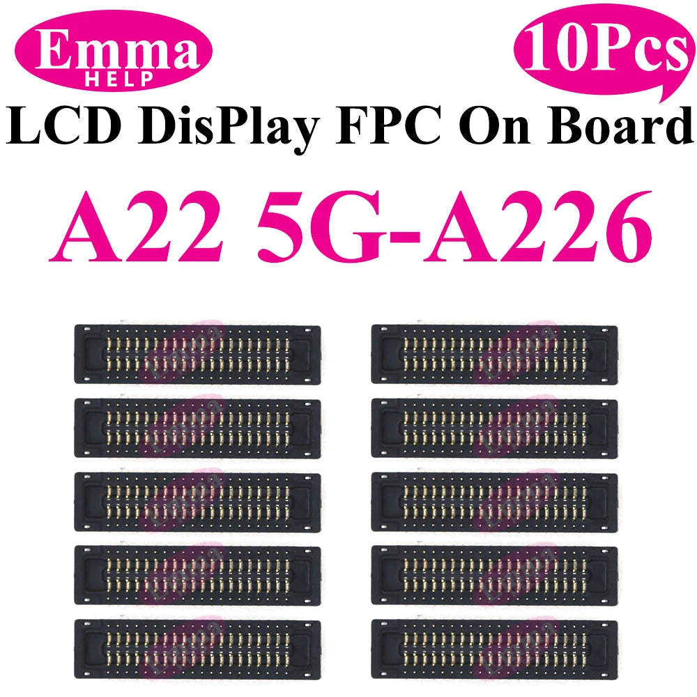 10pcs Original Screen Connector For Samsung A52S A53 A72 A33 A32 A23 A22 A13 A12S A03s A02s A42 LCD Display FPC On Board 78 Pin
