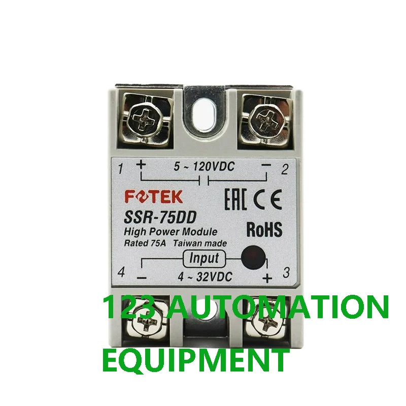 Authentic New FOTEK SSR-05DD 10DD 25DD 50DD 75DD  SSR-25DD-H Solid State Relay Module 5A 10A 25A 50A 75A  dc dc