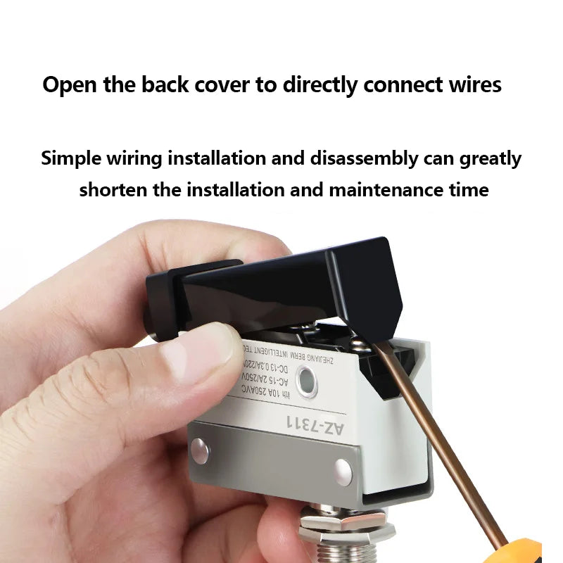10A 250V AZ Waterproof Microswitch Travel Micro Limit Switch Small Horizontal Roller Lever AZ-7312 AZ-7311 AZ-7121 AZ-7310