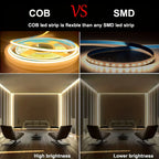 3mm Ultra Thin Led COB Strip USB 5V Flexible Led Strip Lights for Kitchen Room Cabinet Decor TV Mirror Backlight