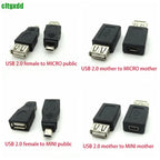 Cltgxdd USB 2.0 Adapter Mini 5P to A Male Female Micro to USB Android Data Side T Port Converter Selector Connector