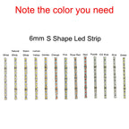 6mm 2835 S Led Strip Bendable DIY Neon Tape Light DC12V 120LED/m for DIYNeon Sign Letter Flexible Foldable String Lamp