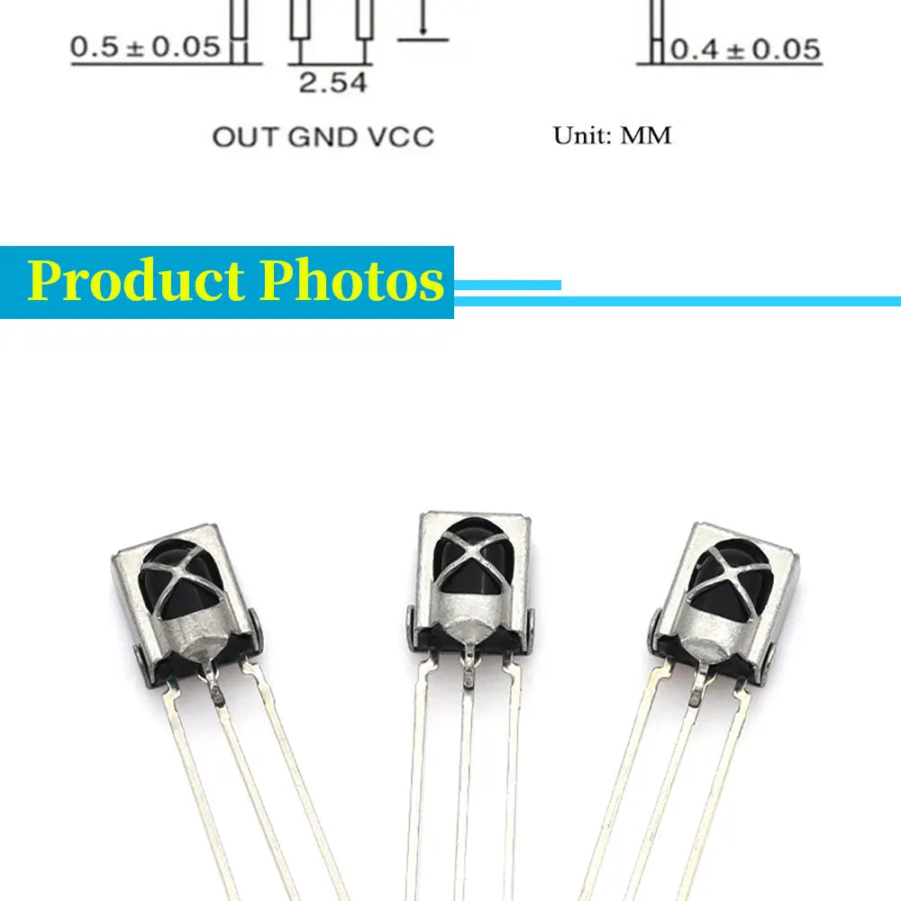 Liludin 10PCS 38Khz IR Receiver Module VS1838B TL1838 CHQ1838 Infrared Remote Control Signal Sensor For Arduino