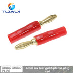 Musical Sound Banana Plugs Speaker Wire Connector Dual Screw Lock 24K Gold Plated Banana Connectors Jack for Speaker Wire
