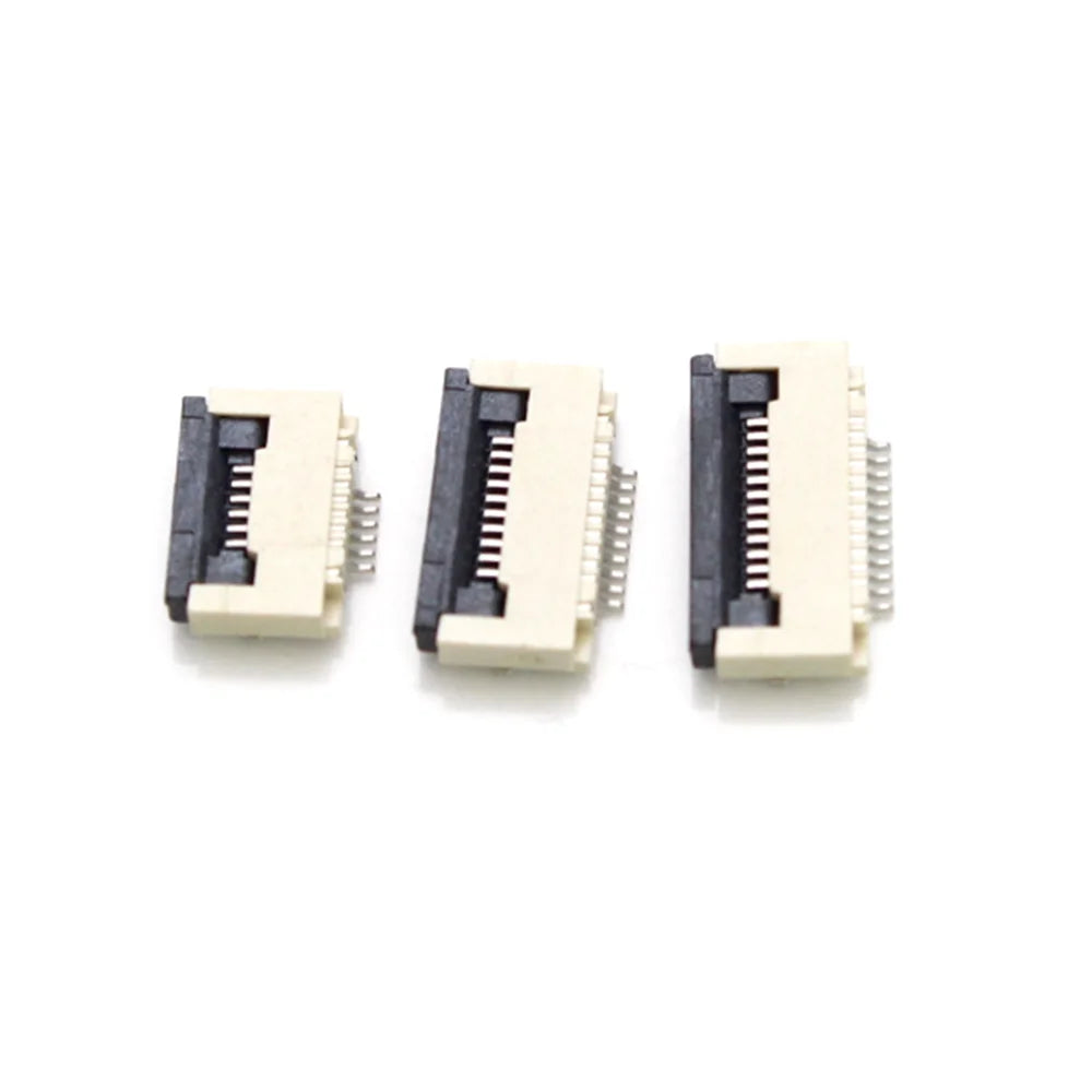 10PCS FPC Connector 0.5mm/1.0mm Pitch Drawer type Upper/ Bottom contact Type Socket FFC Flat Cable Socket 4P 5P 6P 8P 10P-60Pin