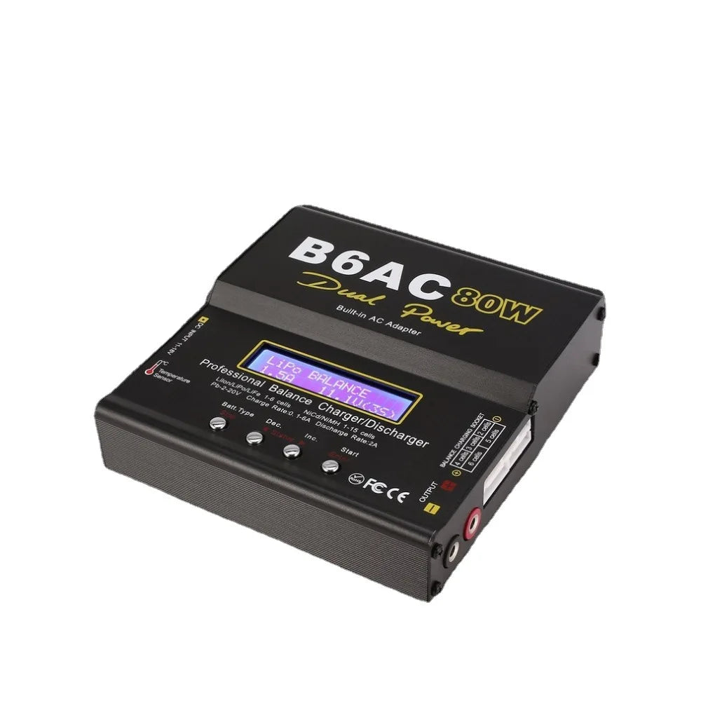 IMAX B6AC 80W 6A Lipo Battery Balance Charger LCD Display Discharger For RC Model Li-ion LiFe Nimh Nicd PB Lipo Battery Charging