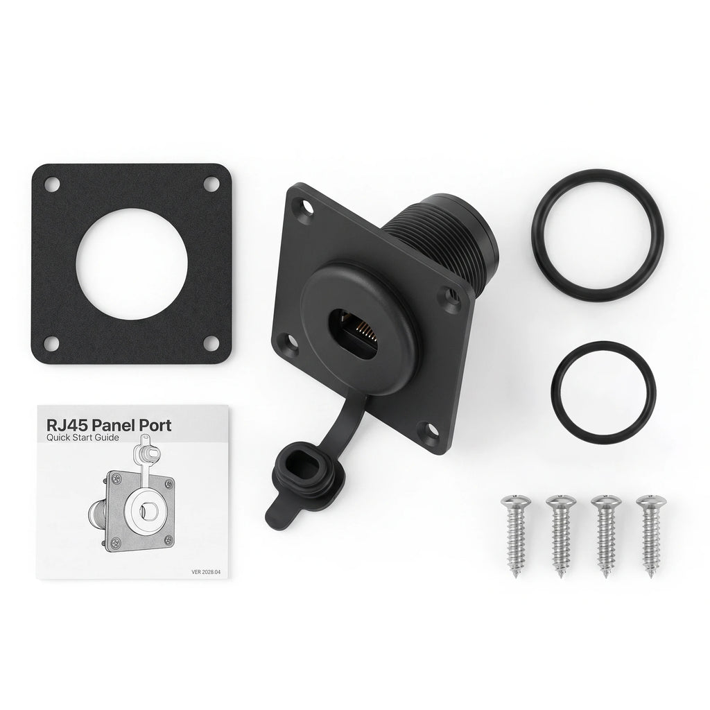 US For Starlink Gen3 Pass Through Wall Socket RJ45 Cat6 Ethernet 8P8C Female to Female IP68 Waterproof Bulkhead Panel Socket
