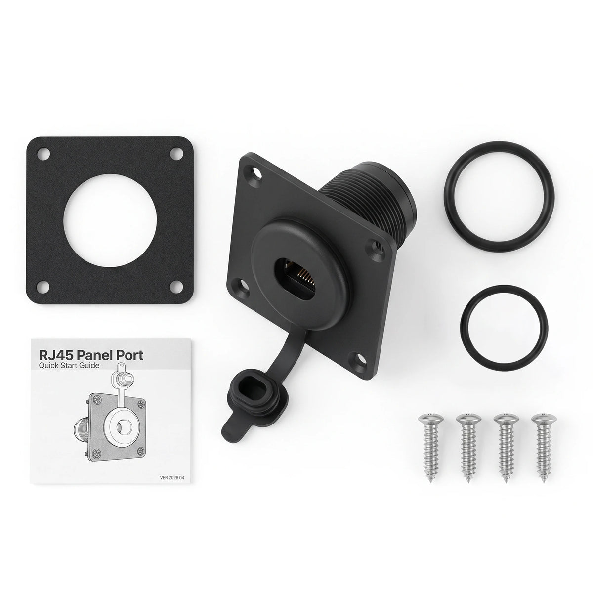 US For Starlink Gen3 Pass Through Wall Socket RJ45 Cat6 Ethernet 8P8C Female to Female IP68 Waterproof Bulkhead Panel Socket