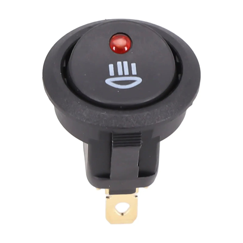 5Pcs Black On-OFF Rocker Switch Set Round DC 12V 20A Red Led Fog Light Lamp Symbol Car Van Truck Boat Rocker Switch