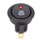 5Pcs Black On-OFF Rocker Switch Set Round DC 12V 20A Red Led Fog Light Lamp Symbol Car Van Truck Boat Rocker Switch