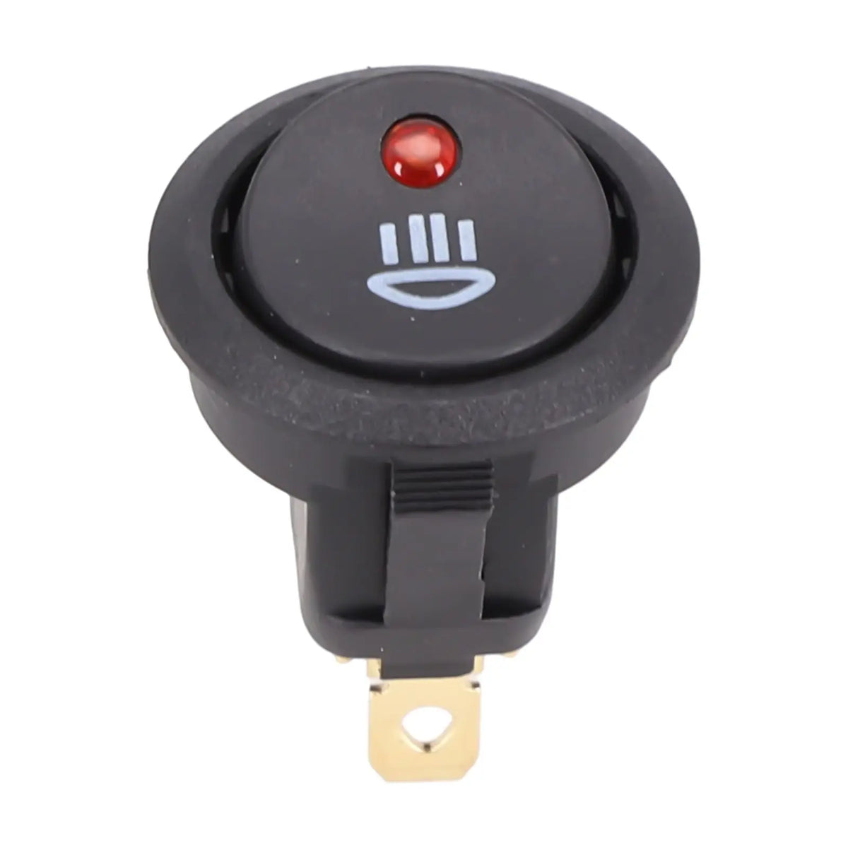 5Pcs Black On-OFF Rocker Switch Set Round DC 12V 20A Red Led Fog Light Lamp Symbol Car Van Truck Boat Rocker Switch