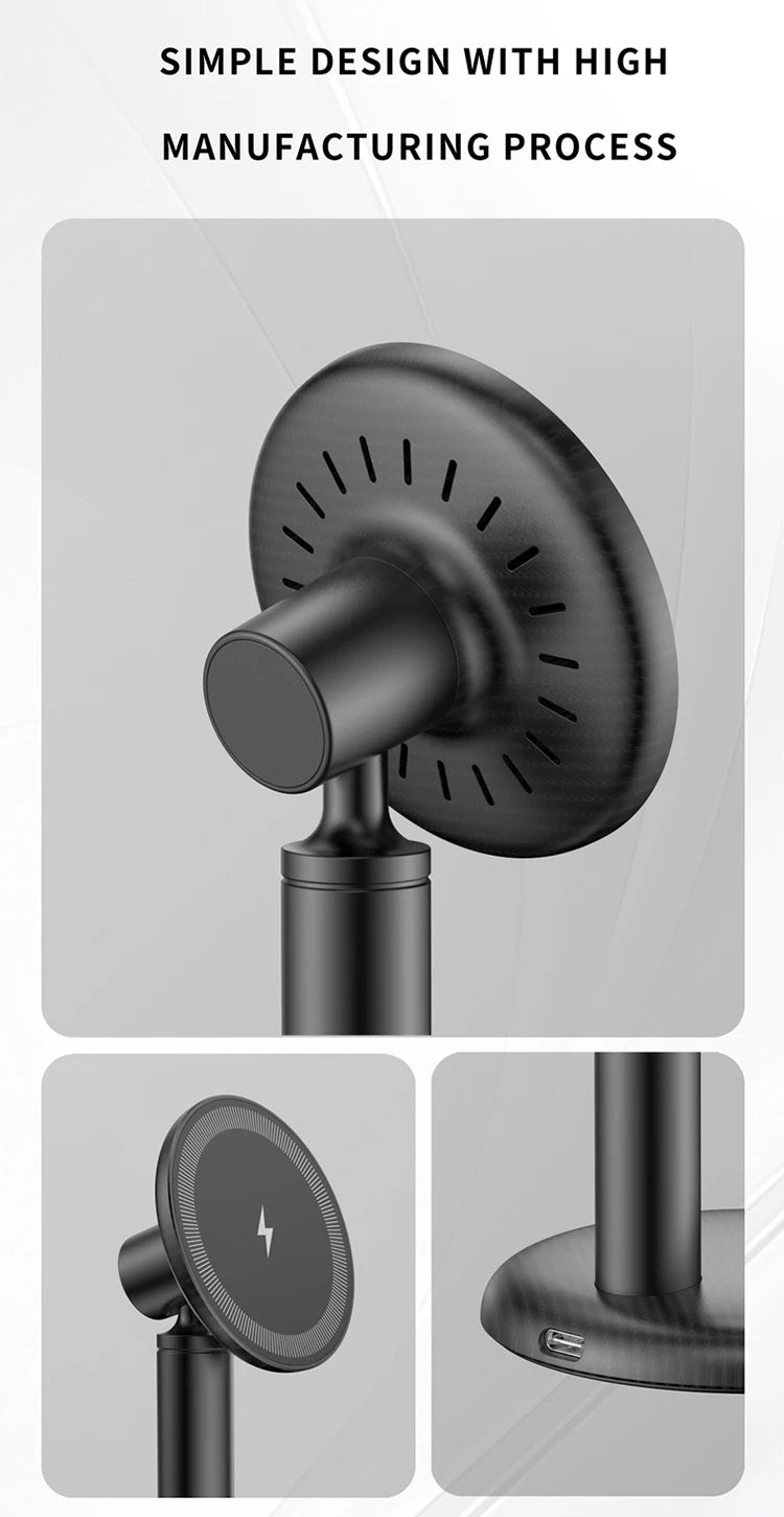 15W Strong Magnetic Wireless Chargers for iPhone Samsung Xiaomi Office Home Travel Desktop Fast Charger Mobile Phone Holder