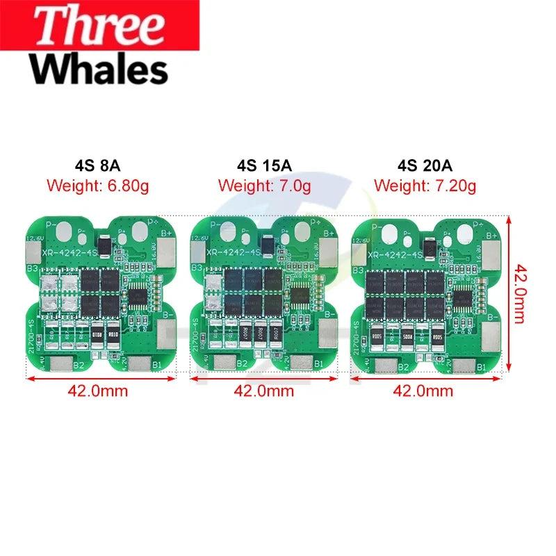 4S 21700 BMS 20A 15A 8A Charging Module 16.8V Li-ion Lithium Battery Charge Board Protection Board for Drill Motor Electric Tool
