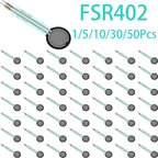1/5/10/30/50Pcs FSR402 Resistive Thin Film Pressure Sensor Long Lead Wire Force Sensitive Resistor Pressure Detect Switch