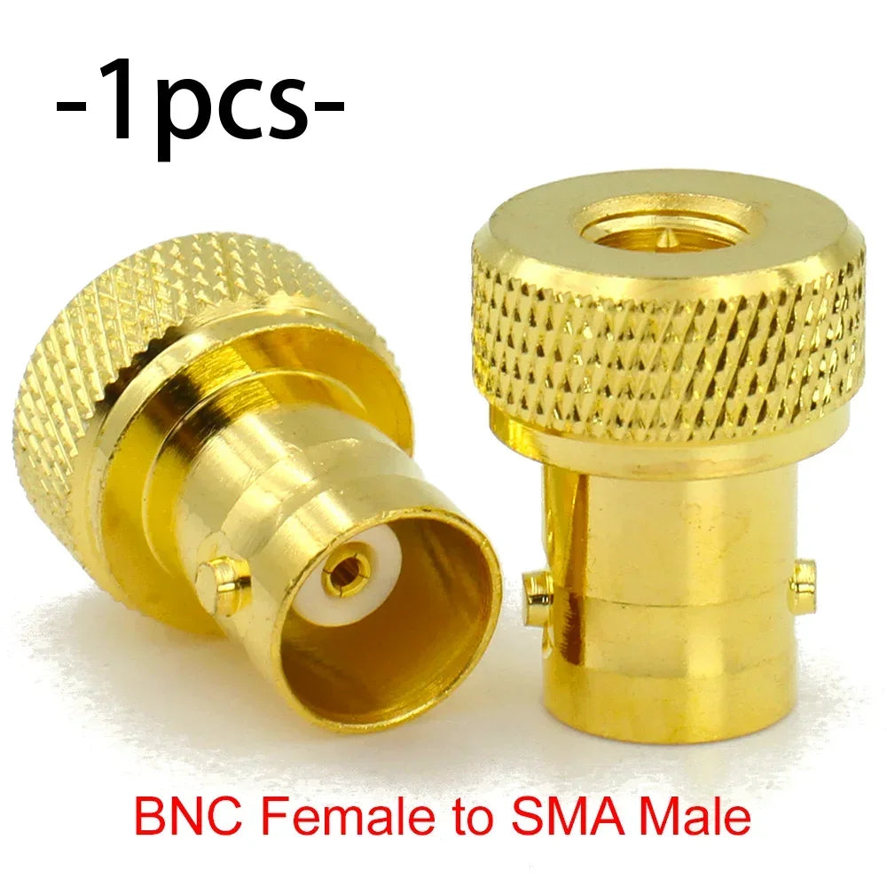 BNC to SMA / RP-SMA RF Adapter Connector Male Female Straight 4-Hole Flange Coaxial Converter for FPV WiFi Radio Antenna Systems