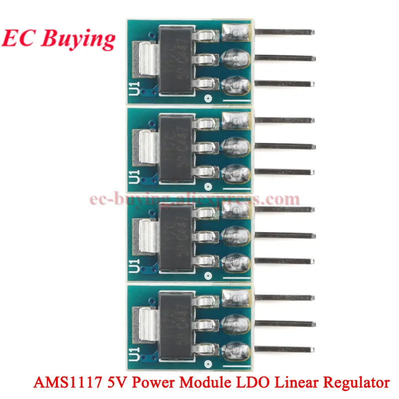100Pcs/1pc AMS1117 3.3V 5V Power Supply Module AMS1117-3.3 AMS1117-5.0 LDO Linear Voltage Regulator Board 800mA PCB