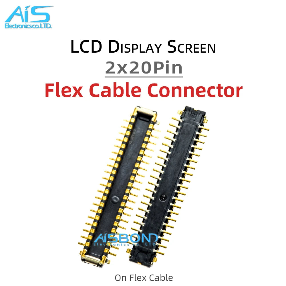 10Pcs/Lot 2*20Pin 40Pin FPC On LCD Display Screen Flex Cable Connector Clip Plug For Samsung A04 A045 A05 A055