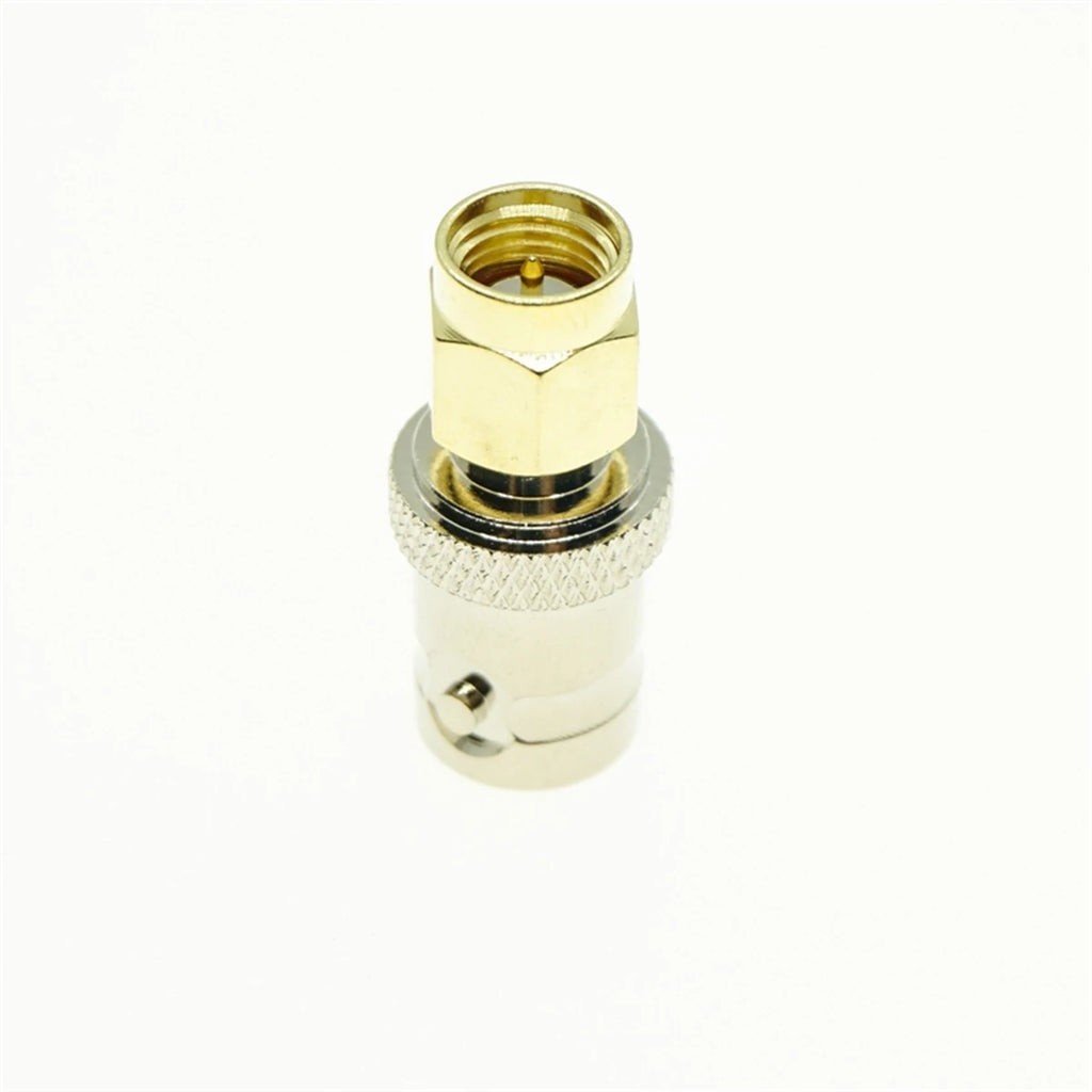 1Pcs SMA Male Female To BNC MAEL FEMALE Connector Jack Plug Q9 Flange Right Angle Coax conector set RF Copper Coaxial Adapter