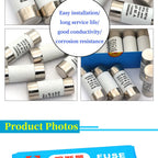 Stlxy 5/10/20Pcs 22*58mm(RO17) Fast blow Ceramic Fuse 500V RO17-40A 50A 63A 80A 100A 125A RT18 RT14 Base