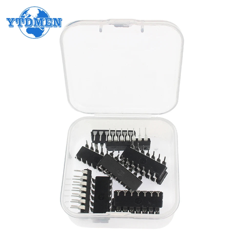 50pcs/box Logic IC Kit 74HC00 74HC02 74HC04 74HC08 74HC32 74LS00 74LS02 74LS04 74LS08 74LS32 DIP-14 74HC / 74LS Series Ic Kits