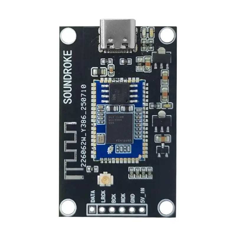 ABKQ-QCC5181/QCC3095 Bluetooth Digital Interface Module Sound Card Ldac Decoding USB To I2S Output Type-C 5VUSB