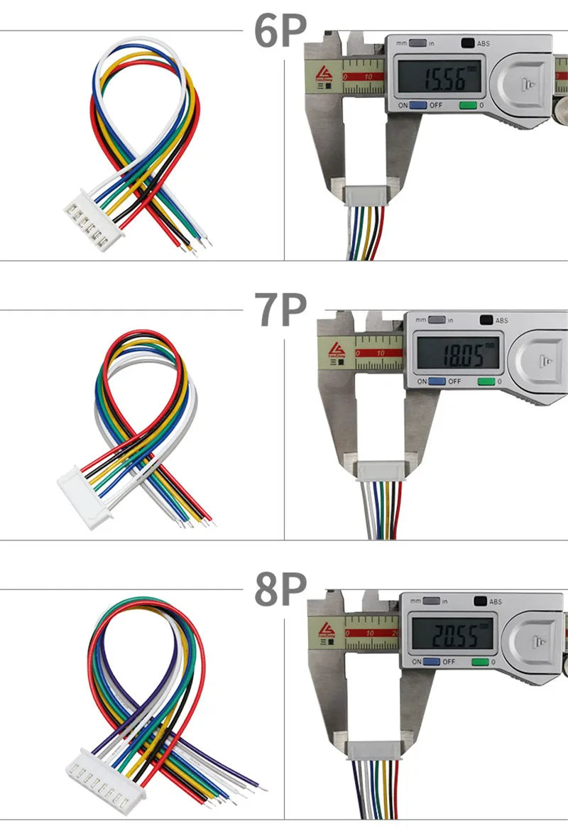 10PCS 1.0 1.25 1.5 2.0 2.54 SH/JST/ZH/PH/XH 1.0MM 1.25MM 1.5MM 2.0MM  2.54MM 2PIN/3/4/5/6/7/10P Female Plug Connector With Wire