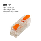 Universal Quick Electrical Wire Connectors Compact Splicing Terminal Blocks Push-in Home Cable Connectors 10Pcs