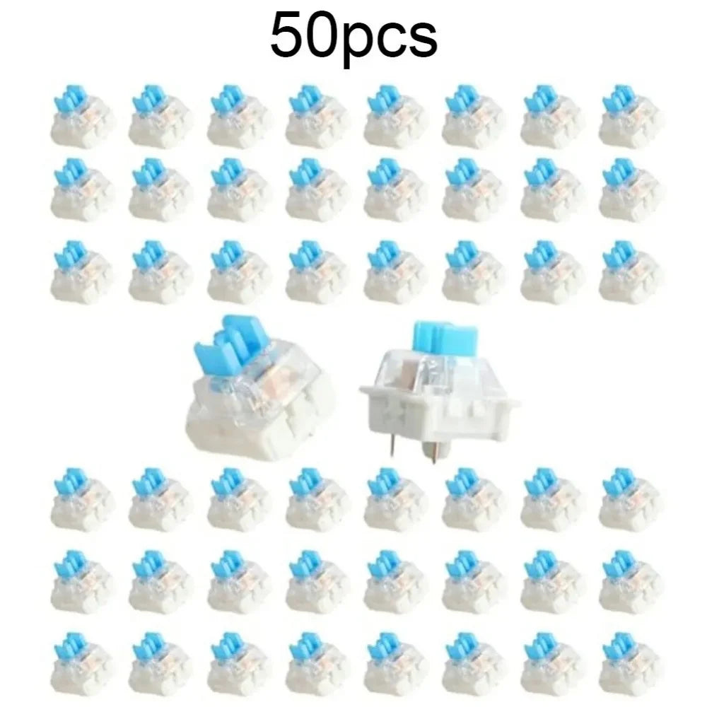 10/50/200pcs Keyboard Switch Keyboard Clicker Key Replacement 3 Pin Tactile Switch Plastic For Replacement Accessories