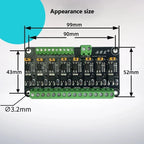 8 Channel MOSFET Module Microcontroller PLC Amplification Field-effect Drive Tube Optocoupler Isolation PWM Control Light Switch