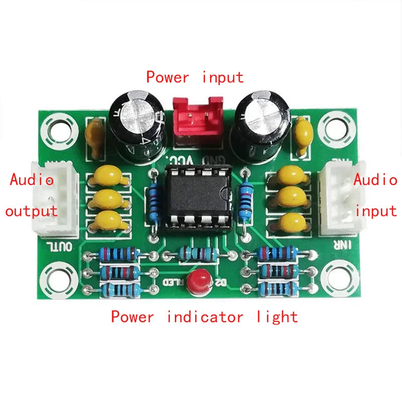 Audio Amplification Module HiFi level NE5532 Amplifier With 5x Interchangeable Preamplifier DIY Speaker
