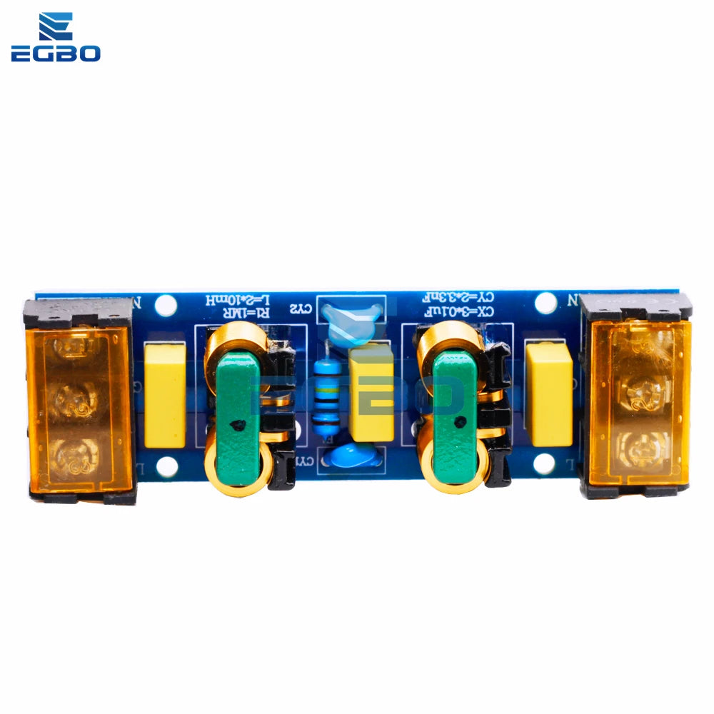 1PC  6A Power Supply Filter EMI High Frequency 2 Stage Power Supply EMI Filter Low-pass Filter Board for Frequency Conversion