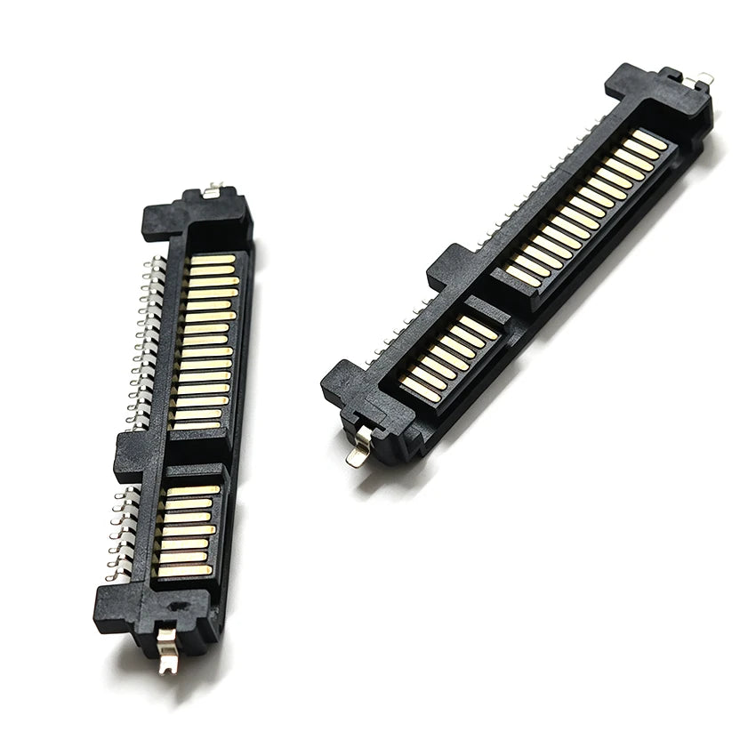 3/5PCS SATA7+15P Sinking Board 1.0 Male Socket Solid State Drive Plug SATA 22PIN SMT Male Head Notebook Hard Drive Connector
