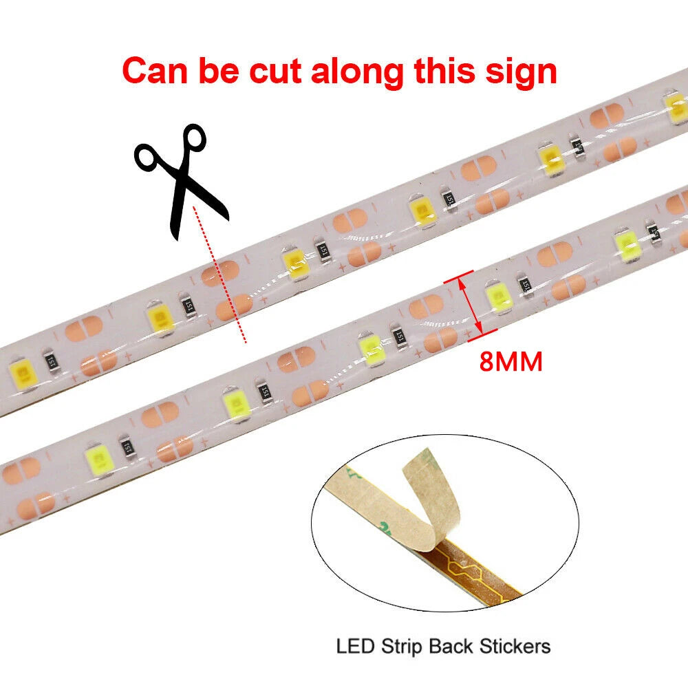 3AA Battery Power 5V Led Strip Light SMD 2835 60LED 1M 2M 3M 4M 5M 50cm Flexible LED Light Stripe Waterproof Ribbon Diode Tape