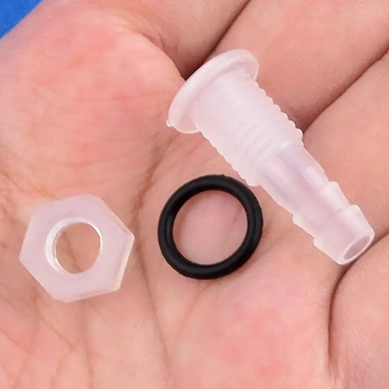PP Straight Bulkhead Connector M5~M16 Thread To 3~12mm Aquarium Water Tank Inlet Outlet Joint Garden Irrigation Hose Connectors