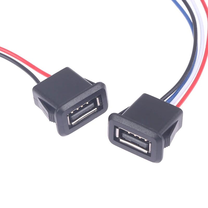 Wholesale USB 2.0 Female Power Jack USB2.0 Charging Port Connector With Cable Charger Socket