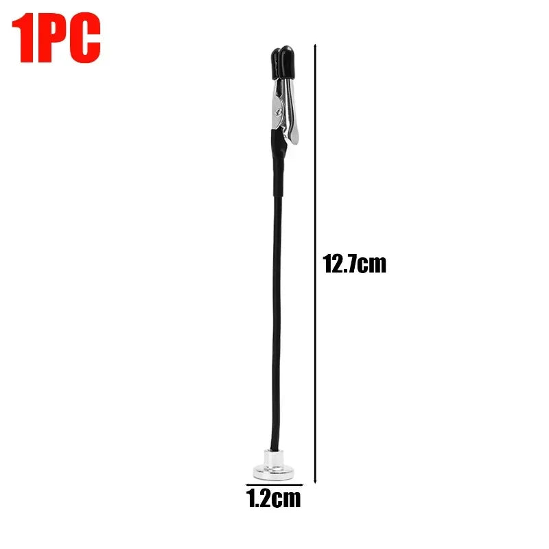DIY Flexible Magnetic Alligator Clips Kitchen Menu Photo Display Stand Base Holder Note Card Clamps Electric Test Crocodile Clip