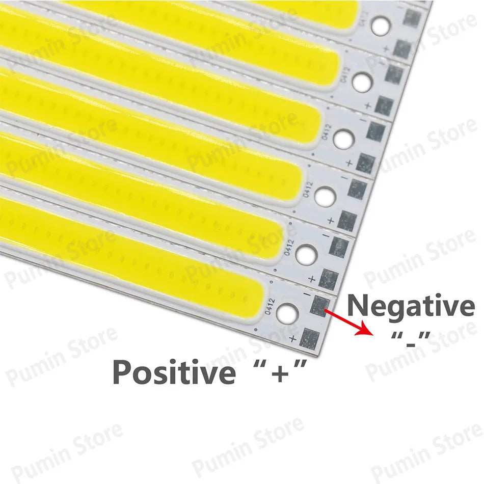 5pcs 12V COB LED Strip Light Bulb 120mm LED Chip Red Blue White Green Yellow For DIY Reading Light Staircase Kitchen Work Light