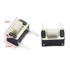 50PCS 3x6 (Side Insertion Two Pin DIP) Mini Tact Switch 3*6*4.3/4.5/5/5.5/6/6.6/7/8mm 50mA DC 12V Micro Push Button Switches