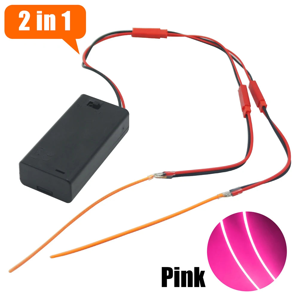 3V 110mm 190mm 300mm LED COB Filament Flexible Battery Lamp White Green Ice Blue Pink Retro Edison Bulb Parts LED Diode Decor