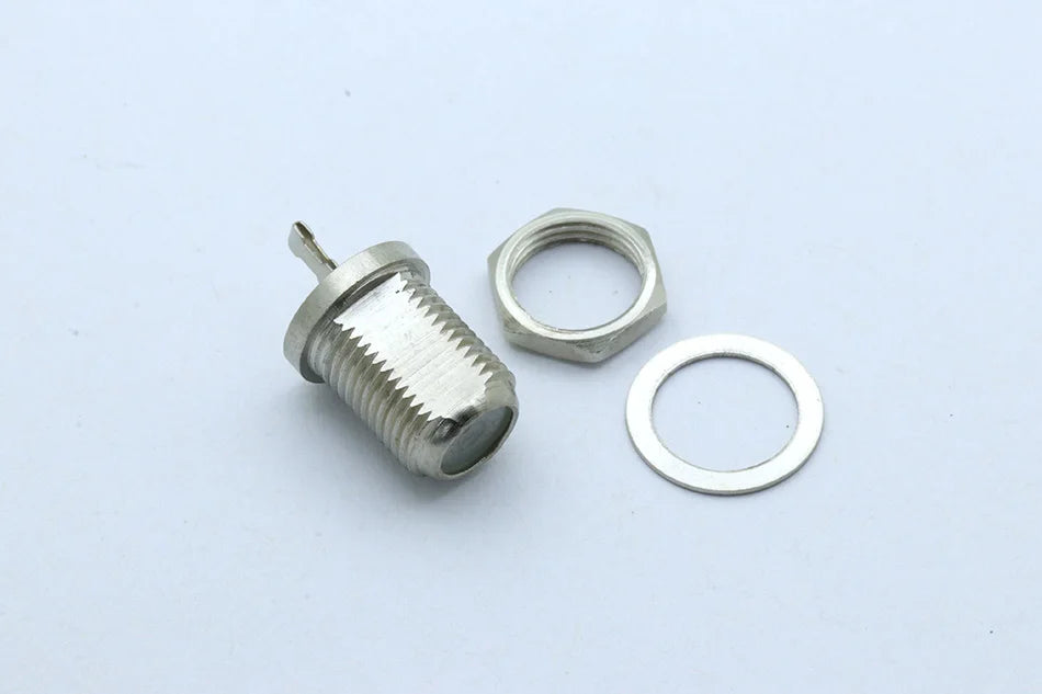 1PC Nickel Plated F Type Female Bulkhead Jack Socket Panel Mount Adapter RF Coaxial Connector for RF Lighting