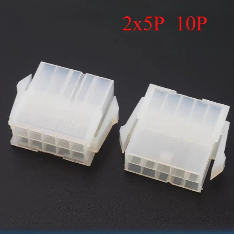 10pc 5559 Receptacle Mini-Fit MX4.2 Dual Row Female Plug Housing Automotive Connector 2x1-2x12P PC Graphic Card PCI-E ATX Power