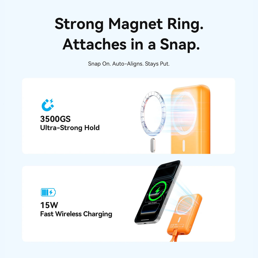 [CCC Certification] Vention Magnetic Power Bank 22.5W 10000mAh Portable 3C Powerbank 15W Wireless Fast Charger for iPhone 17 16